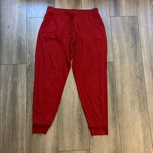 Womans Red Jogger Pants